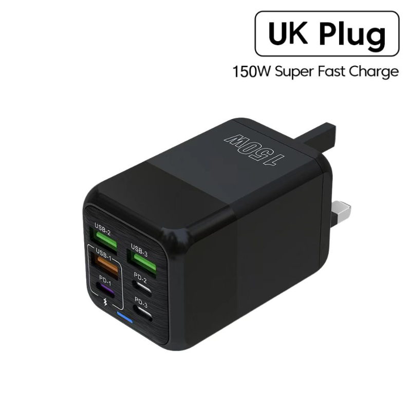 Premium 65W Gan Charger Desktop Fast Charger | 4-in-1 Laptop & Mobile Adapter for Smartphones, Apple iPhone, Samsung, iOS &amp; Android - Fast Charging