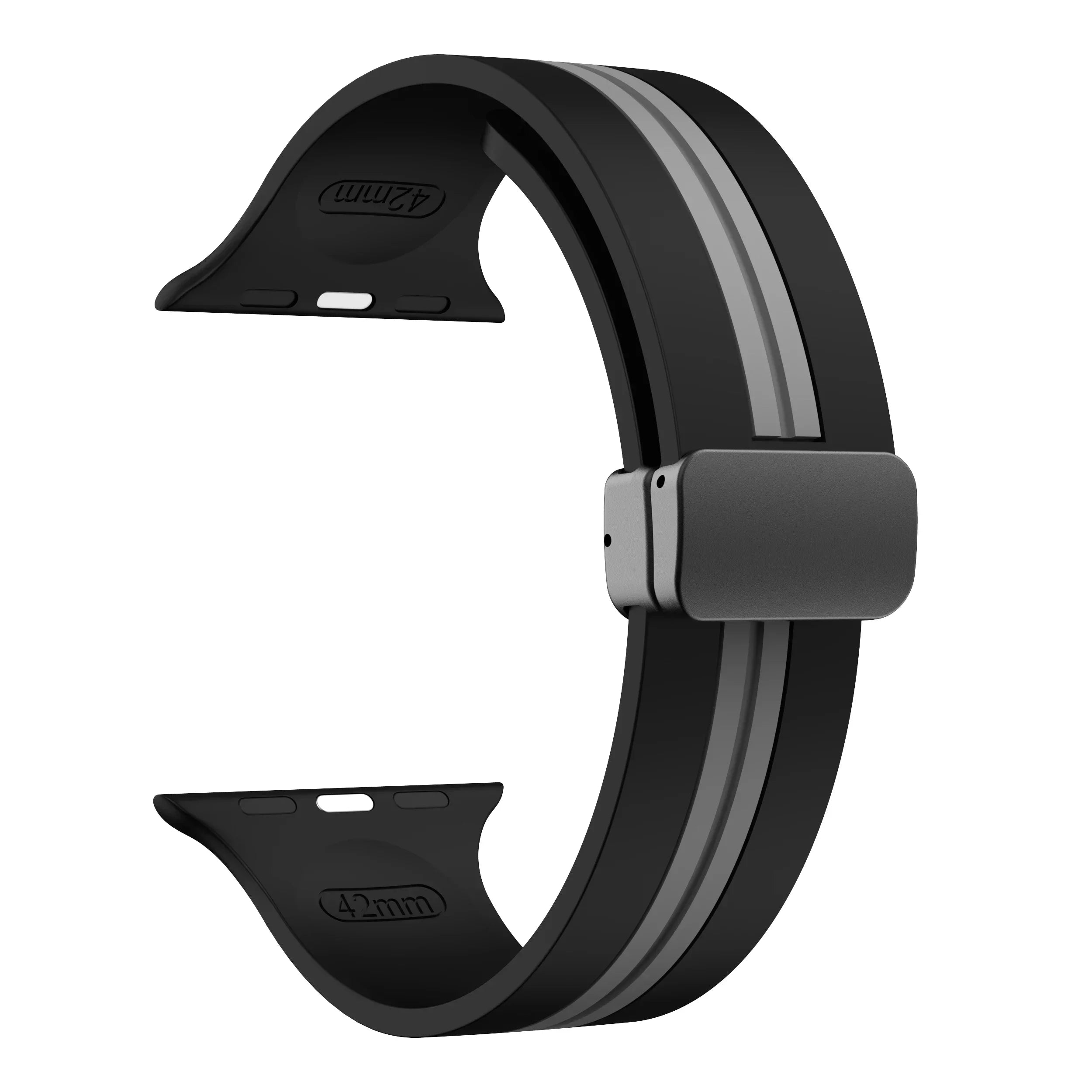 Premium Silicone Magnetic Band for Apple Watch Series 10/9/8/7/6/5/4/3/2/1 & Ultra 2/1, SE: 2024, 2023, 2022, 2021, 2020, 2019, 2018, 2017, 2016 38mm, 40mm, 41mm, 42mm, 44mm, 45mm, 49mm | High-Quality Magnetic Closure