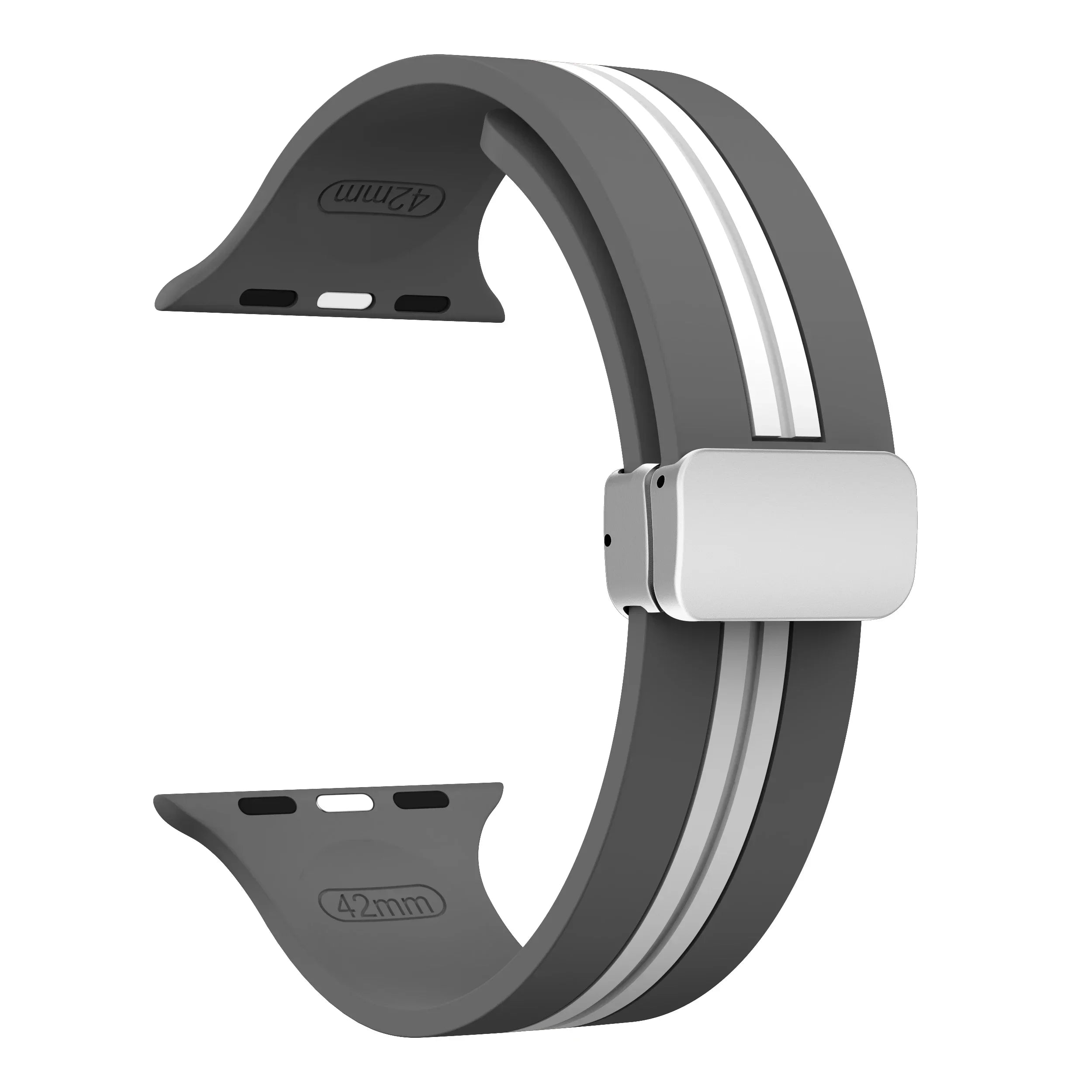 Premium Silikon Magnetarmband für Apple Watch Serie 9/8/7/SE/6/5/3/Ultra/2: 38mm, 40mm, 41mm, 42mm, 44mm, 45mm, 49mm