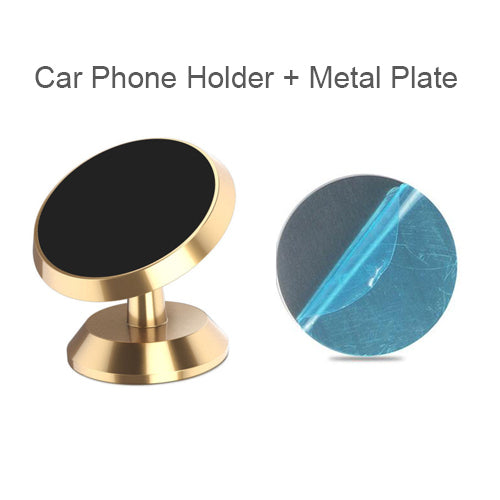 Luxury Magnetic Car Phone Holder: GPS Phone Mount for Smartphones, Apple iPhone, Samsung, iOS & Android, Xiaomi, Huawei, OnePlus