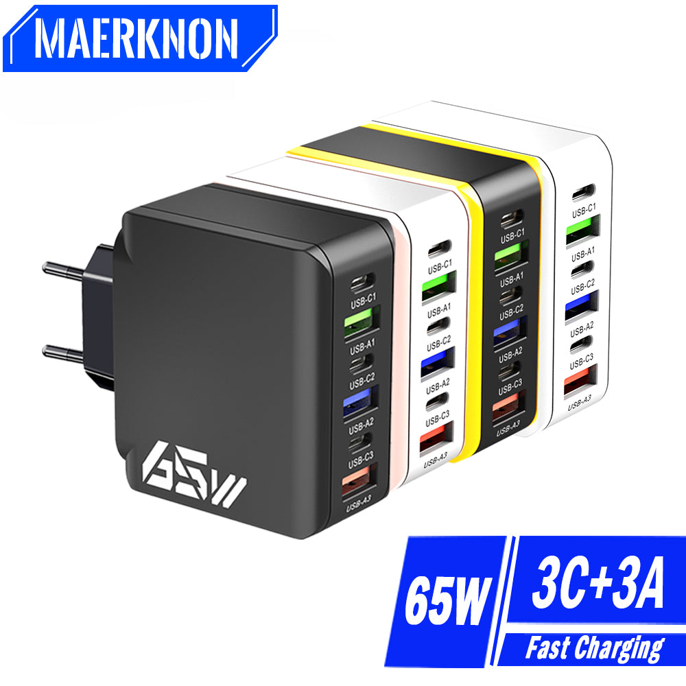 Premium 100W GaN USB Typ C Ladegerät Batterie PD QC Schnellladung 4.0 3.0, Typ C Schnellladung für Smartphones, Apple iPhone, Samsung, iOS & Android, Xiaomi, MacBook, Laptop