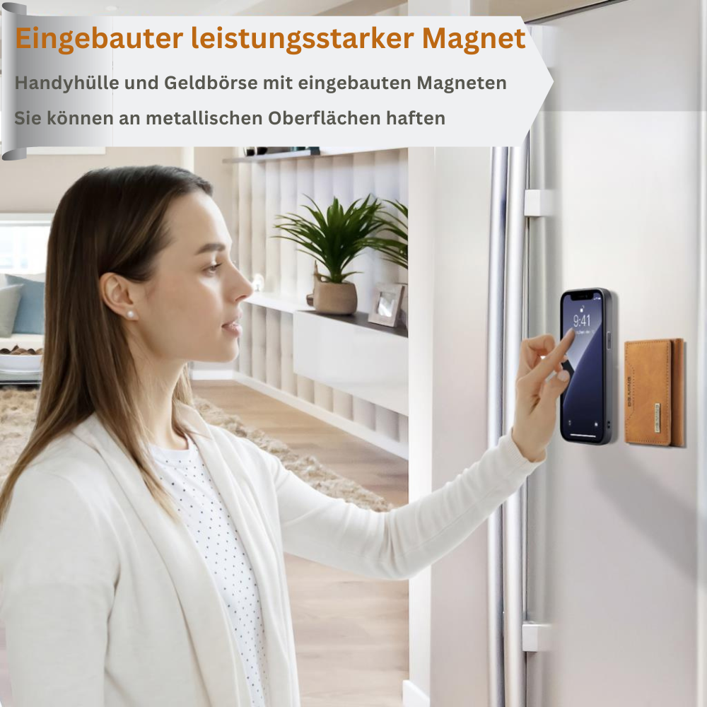 Premium 2-in-1 Magnetisches Geldbörse Leder Apple iPhone Hülle DG.MING | Stoßfest, Abnehmbares Portmonee, Kartenhalter Tasche & Aufsteller - Phone Heaven Zone