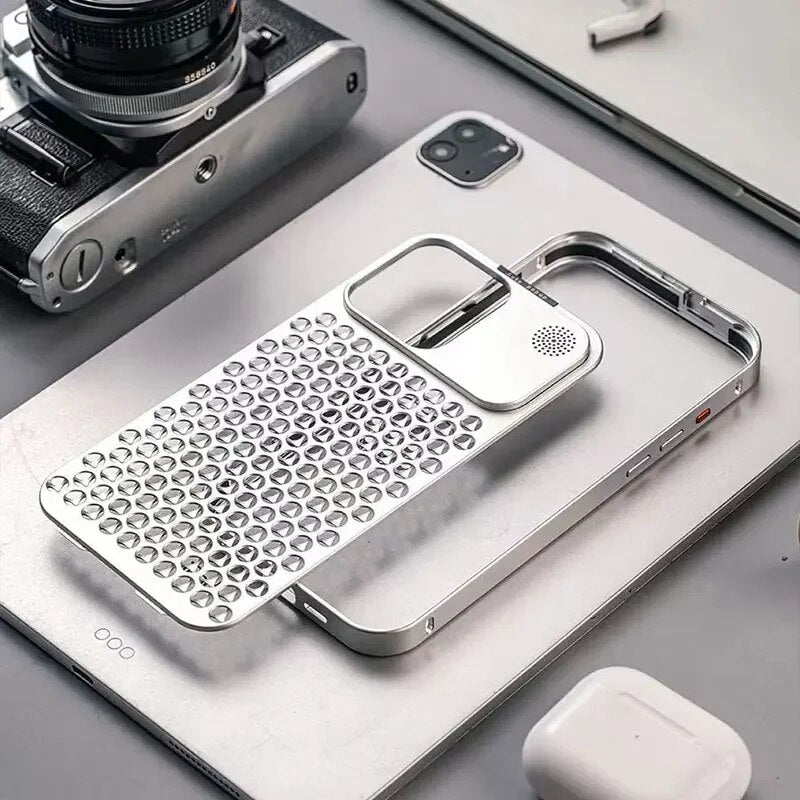 Premium Aluminium Apple iPhone Hülle | Luxus Case Metall Cover Stoßfest, Handyschutzhülle MagSafe 12/13/14/15 Pro Max Plus