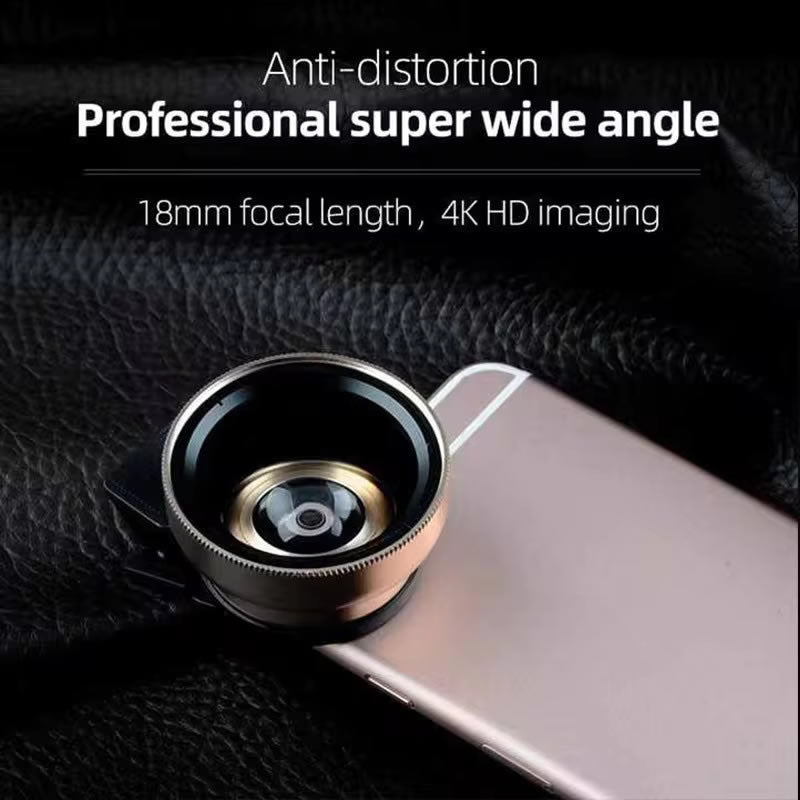 High-Quality 2-in-1 Universal Clip 37mm Phone Lens: 0.45x 49UV Super Wide-Angle + Macro HD, for Smartphones | Compatible with Apple iPhone 15/14/13/12/11 Pro Max Plus Mini, Smartphones, Apple iPhone, Samsung, iOS & Android | Limited Edition