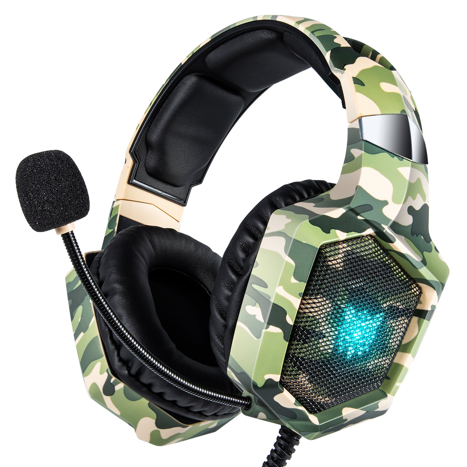 Premium Camouflage Gaming Headset/Headphones, Wired, Noise-Canceling, Microphone, for PC & Laptop, High-Quality Stereo Sound, Limited Edition