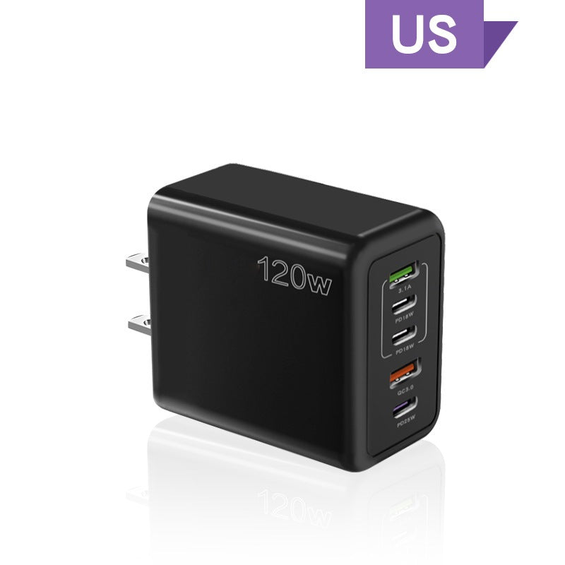 Premium 100W GaN USB Typ C Ladegerät Batterie PD QC Schnellladung 4.0 3.0, Typ C Schnellladung für Smartphones, Apple iPhone, Samsung, iOS & Android, Xiaomi, MacBook, Laptop