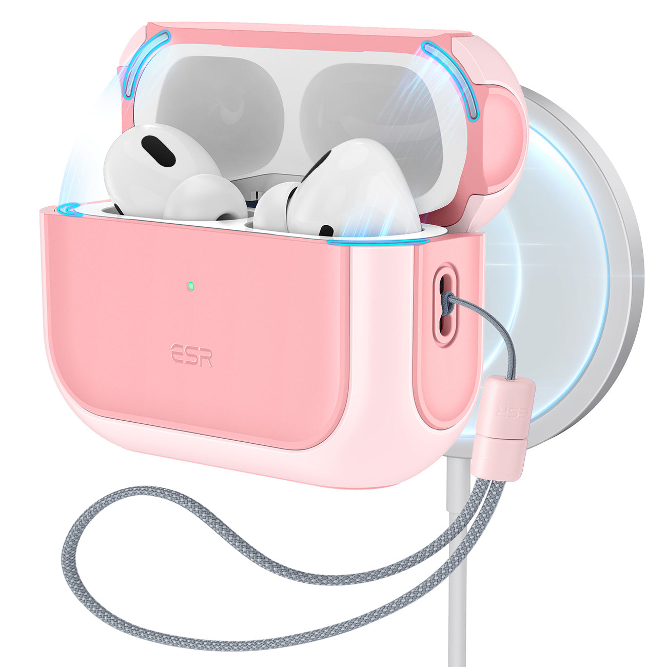 Premium MagSafe Hülle für Apple AirPods Pro 4/3/2/1 and Pro Series 2024/2022/2021/2019/2016 HaloLock Schutzhülle | Orbit Hybrid-Fallschutz | Langlebige, Kompatible Case für AirPods Pro