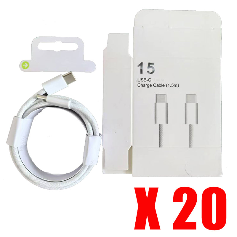 Premium USB-C Kabel für Smartphones, Apple iPhone, Samsung, iOS & Android PD 60W Schnellladung, iOS, Android, Huawei, Xiaomi, Samsung, Typ C Geflechtkabel Zubehör