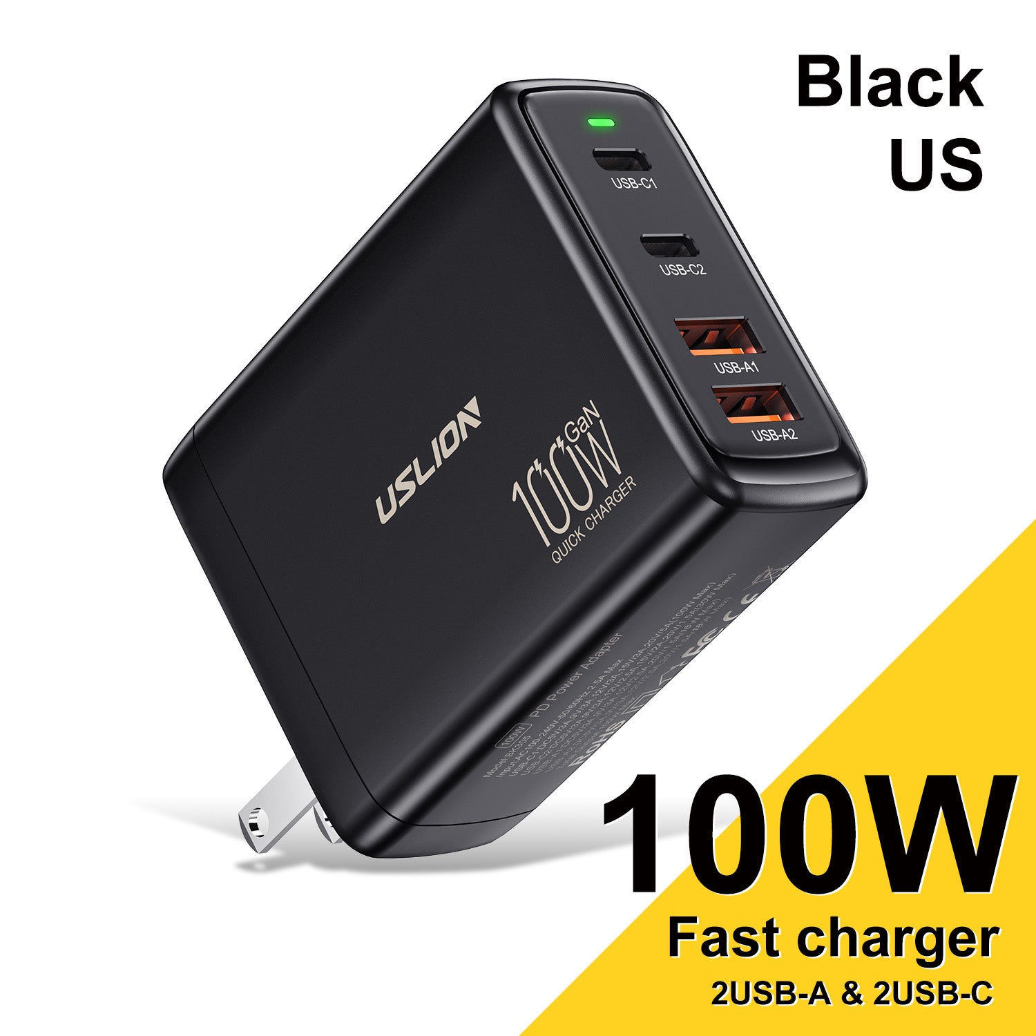 Premium 65W Gan Charger Desktop Fast Charger | 4-in-1 Laptop & Mobile Adapter for Smartphones, Apple iPhone, Samsung, iOS &amp; Android - Fast Charging