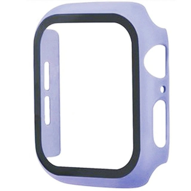 Hochwertige Glasabdeckung-Hülle & Case für Apple Watch Serie 10/9/8/7/6/5/4/3/2/1 & Ultra 2/1, SE: 2024, 2023, 2022, 2021, 2020, 2019, 2018, 2017, 2016 44mm, 40mm, 41mm, 45mm, 42mm, 38mm | Cover Displayschutzfolie Zubehör