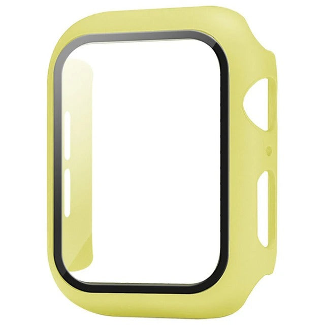 Hochwertige Glasabdeckung-Hülle & Case für Apple Watch Serie 10/9/8/7/6/5/4/3/2/1 & Ultra 2/1, SE: 2024, 2023, 2022, 2021, 2020, 2019, 2018, 2017, 2016 44mm, 40mm, 41mm, 45mm, 42mm, 38mm | Cover Displayschutzfolie Zubehör