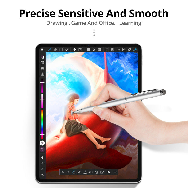 Premium Universal 2-in-1 Stylus for iPad/Pro/Air/Mini: 10/9/8/7/6/5/4/3 Series: Apple iOS & Android: Capacitive Touch Pen for iPad, Samsung, Xiaomi Tablet | Limited Edition