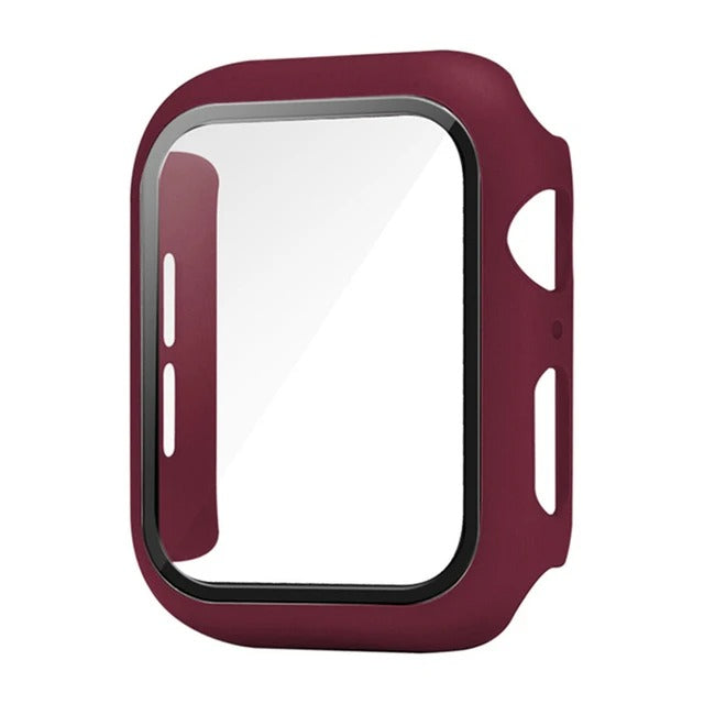 Hochwertige Glasabdeckung-Hülle & Case für Apple Watch Serie 10/9/8/7/6/5/4/3/2/1 & Ultra 2/1, SE: 2024, 2023, 2022, 2021, 2020, 2019, 2018, 2017, 2016 44mm, 40mm, 41mm, 45mm, 42mm, 38mm | Cover Displayschutzfolie Zubehör