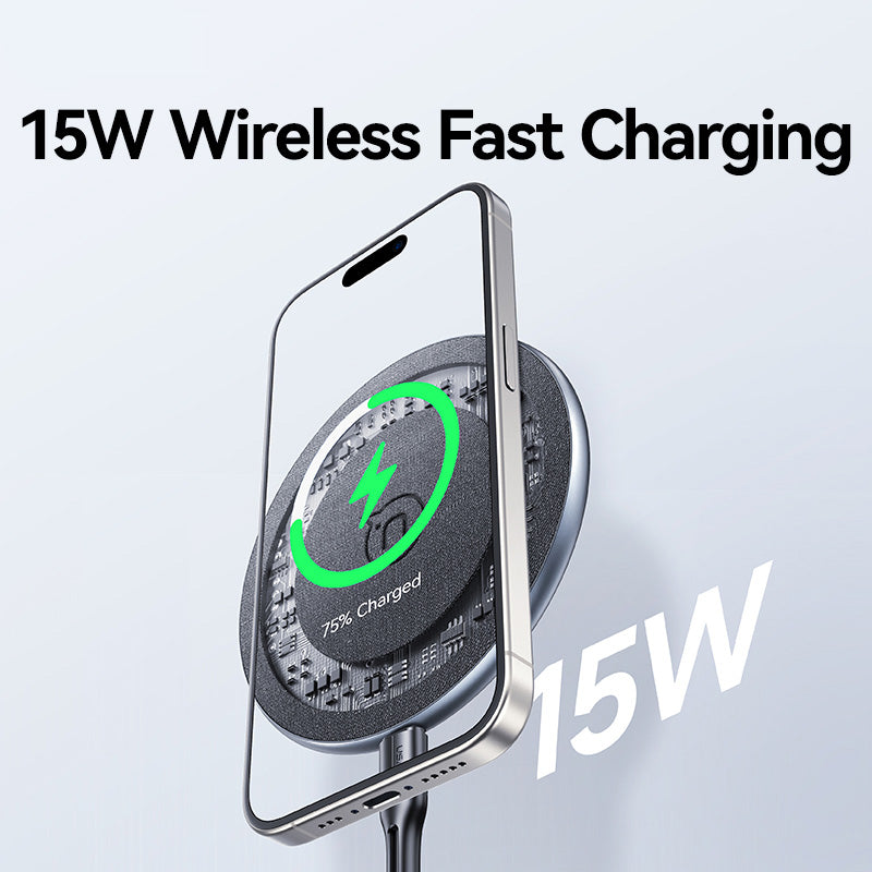 15W Fast Qi Charger | Premium MagSafe Universal Wireless Charging Pad |Smartphones, Apple iPhone, Samsung, iOS & Android | Inductive Safe Fast Charging