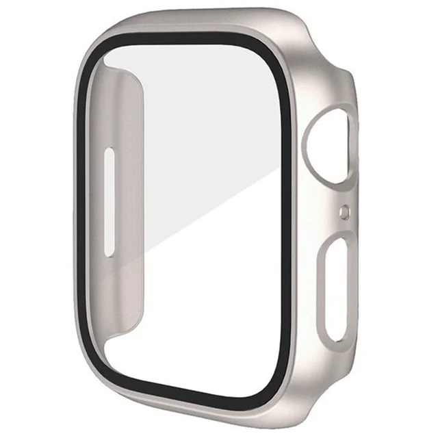 Hochwertige Glasabdeckung-Hülle & Case für Apple Watch Serie 10/9/8/7/6/5/4/3/2/1 & Ultra 2/1, SE: 2024, 2023, 2022, 2021, 2020, 2019, 2018, 2017, 2016 44mm, 40mm, 41mm, 45mm, 42mm, 38mm | Cover Displayschutzfolie Zubehör