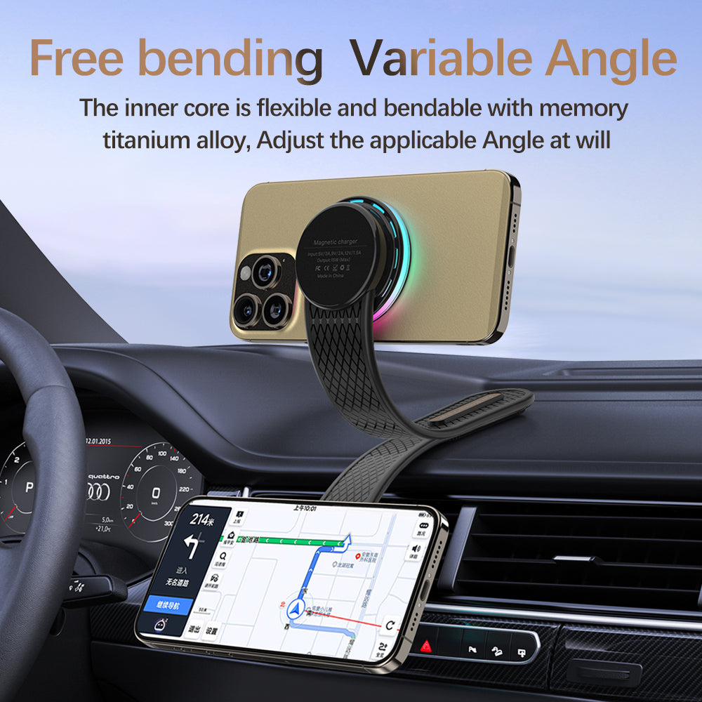 Premium Magnetischer Auto Handyhalter und kabellosem Ladegerät - für Smartphones, Apple iPhone, Samsung, iOS & Android