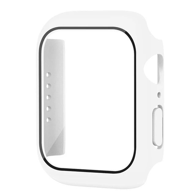 Hochwertige Glasabdeckung-Hülle & Case für Apple Watch Serie 10/9/8/7/6/5/4/3/2/1 & Ultra 2/1, SE: 2024, 2023, 2022, 2021, 2020, 2019, 2018, 2017, 2016 44mm, 40mm, 41mm, 45mm, 42mm, 38mm | Cover Displayschutzfolie Zubehör