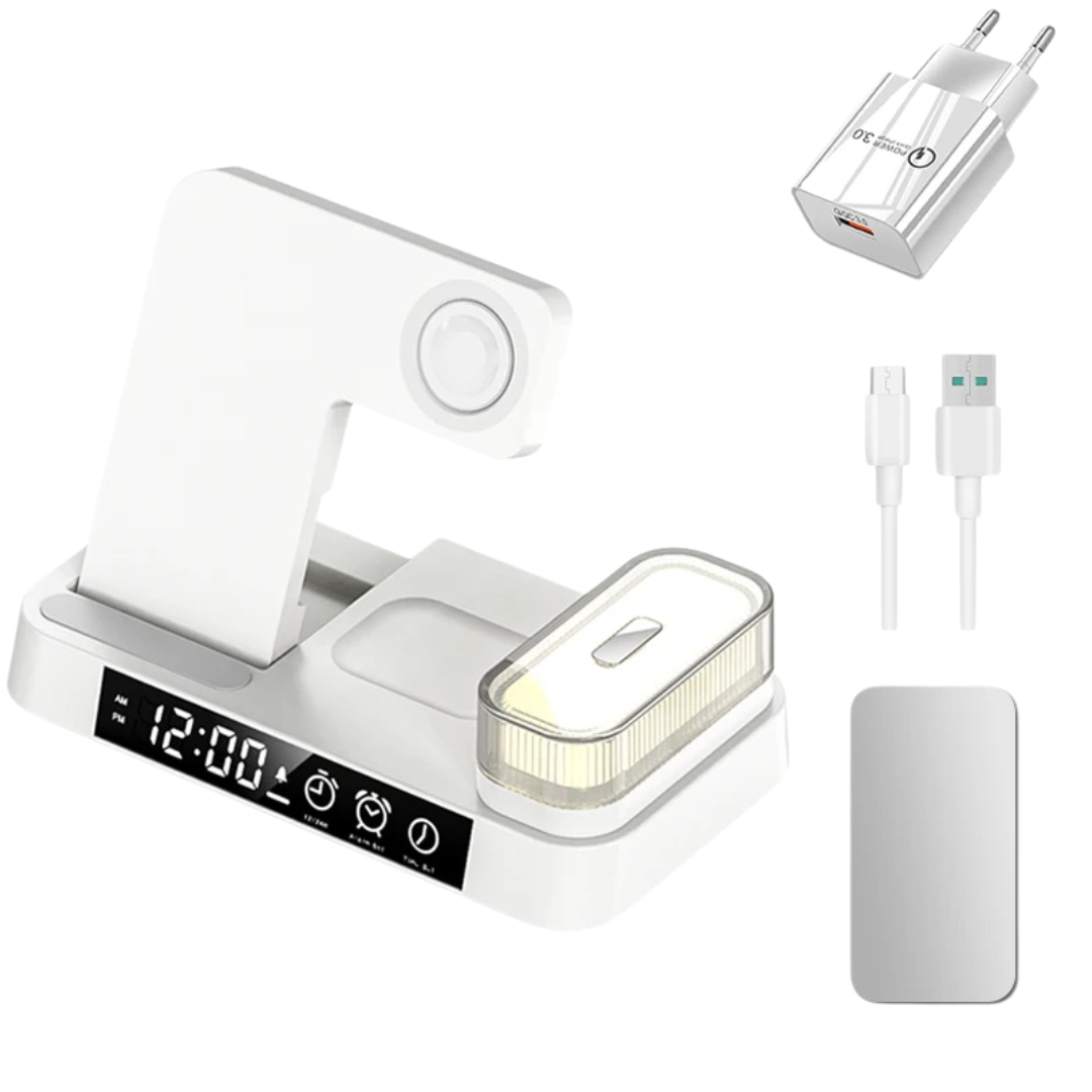 Hacrin 3 in 1 kabelloses Ladegerät für iPhone 13 Pro Max 12 Apple Watch Serie 7 Wireless Fast Charging Station Dockingstation für Airpods Pro, Samsung