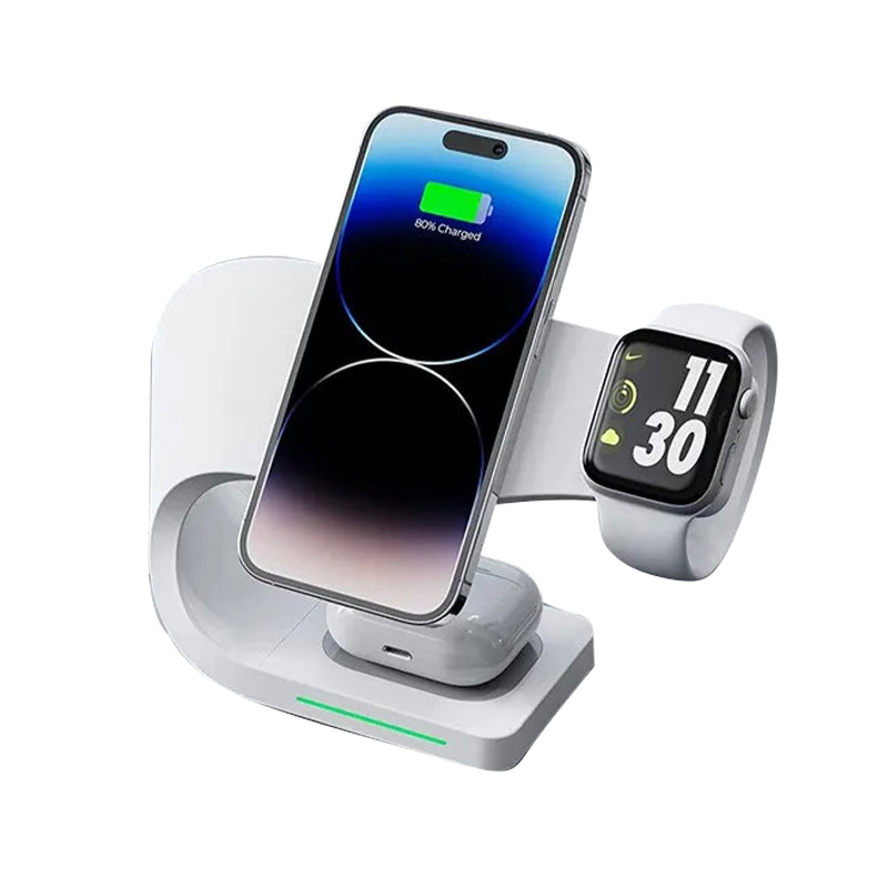 Magnetische 15W Induktions-USB-Ladegerät Schnellladestation | für iPhone 15/14/13/12 Pro Max Plus, Apple Watch