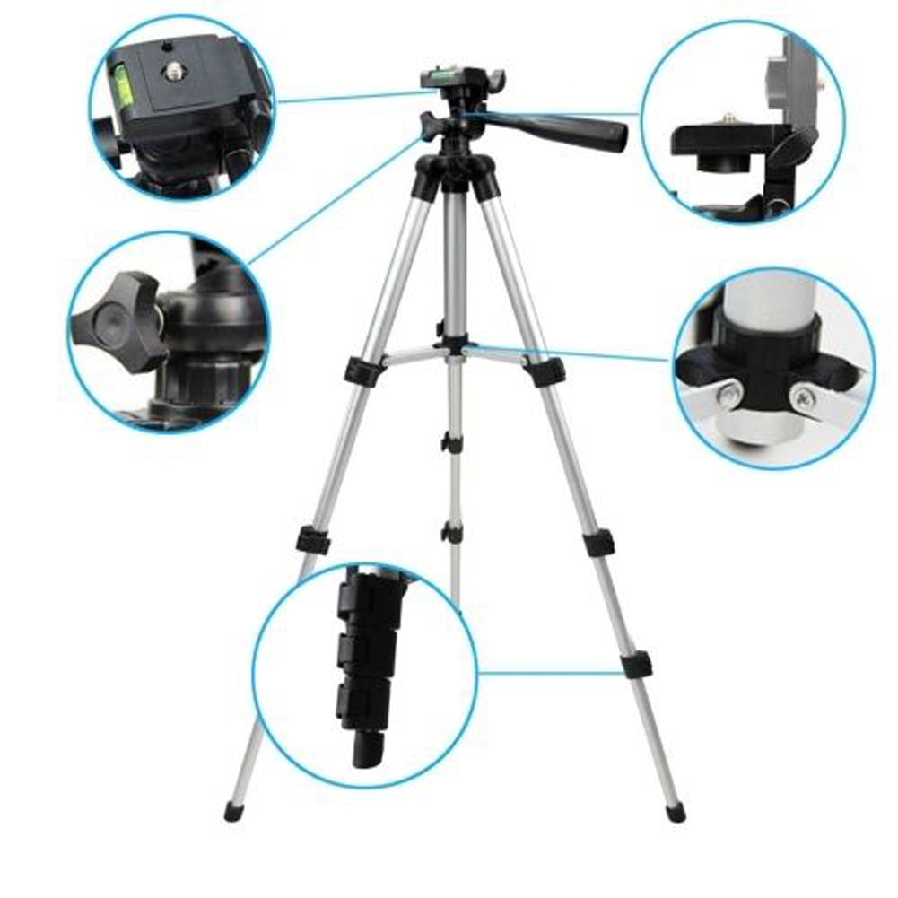 Professionelles Aluminium-Reisestativ, 140 cm für Videografie & Fotografie:, geeignet für Smartphones, Apple iPhone, Samsung, iOS &amp; Android, Apple iPhone 15/14/13/12/11 Pro Max Plus Mini, Samsung, Android, GoPro, Canon/Nikon DSLR/SLR